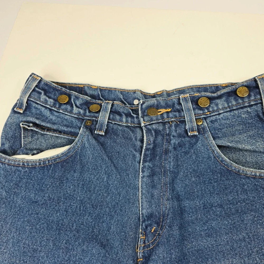 Prison Blues Mens Suspenders Buttons Carpenter Work Jeans Blue 34x36 Made in USA